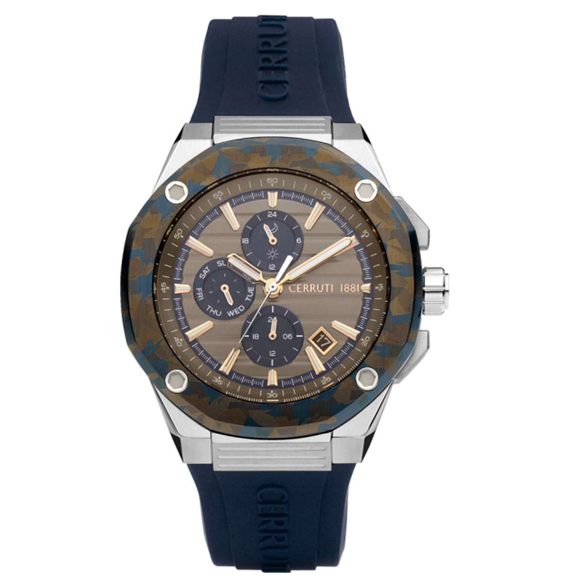 MONTRE CERRUTI HOMME M.FONCTION SILICONE